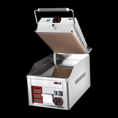 Plaque de cuisson Fry-top électrique lisse chromée
